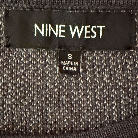Nine West Digital Bird Print Gray Sweater Dress Size S - Picture 7 of 9